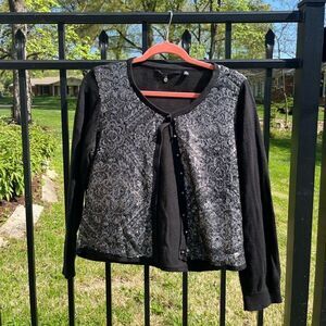 Anthropologie Knitted and Knotted Sequin Bauble Cardigan